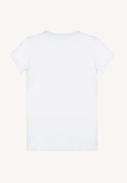 T-shirt z dekoltem w serek FOKIA biały