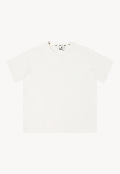 T-shirt z haftem i okrągłym dekoltem TISHA biały