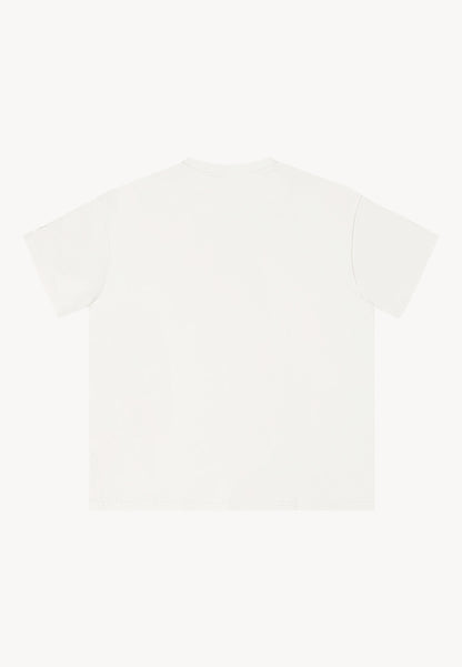 T-shirt z haftem i okrągłym dekoltem TISHA biały