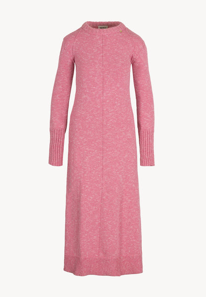 Sukienka maxi swetrowa ze ściągaczami LABEN różowa