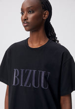 Długi t-shirt z nadrukiem z logo KIRAL czarny

