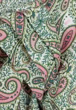 Bluzka ze stójką i bufiastymi rękawami CASSANDRA zielony
