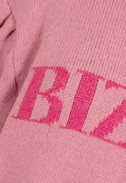 Sweter z bufiastymi rękawami ROMMY różowy