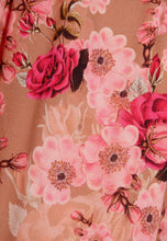 Spodnie damskie z szerokimi nogawkami i kwiatowym printem BRITT beżowe
