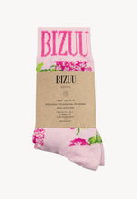 Bawełniane skarpetki w autorski kwiatowy print SERAFIL różowe
