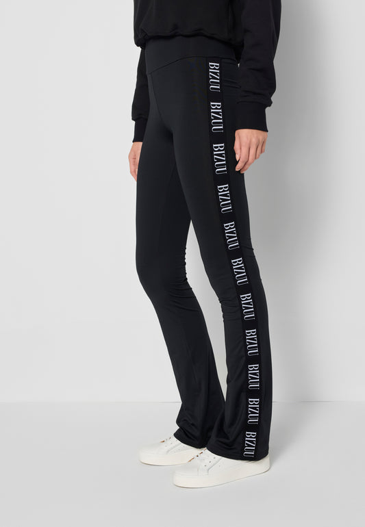 Czarne legginsy z szerokimi nogawkami KENDALL