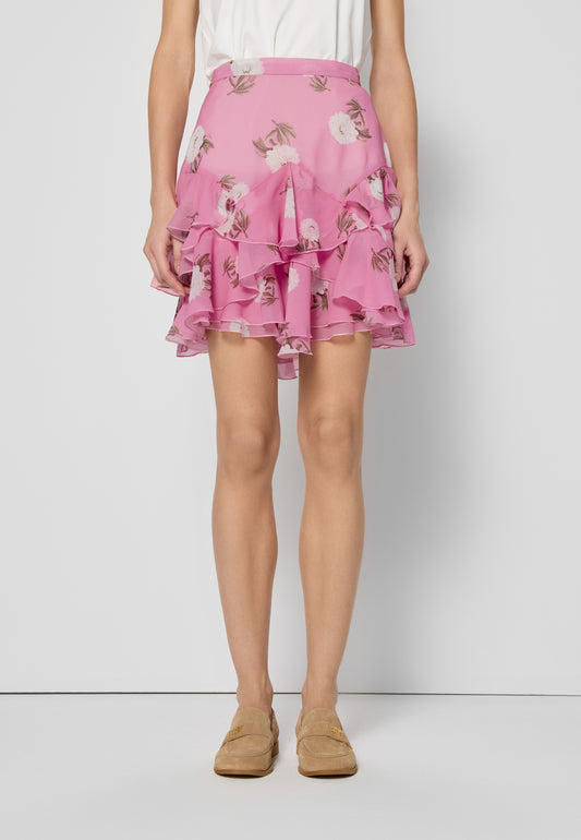 Mini spódniczka w kwiaty CANDICE różowa
