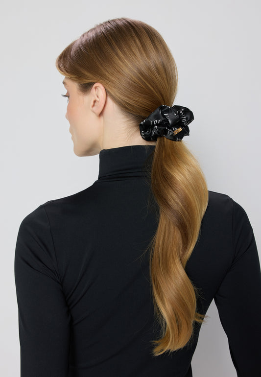 Jedwabna gumka do włosów w logo SILKY multikolor