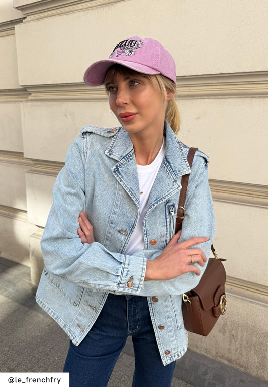 Kurtka jeansowa damska z nadrukiem KULLA