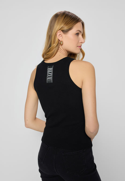 Czarny top z logo bizuu ALEXIN