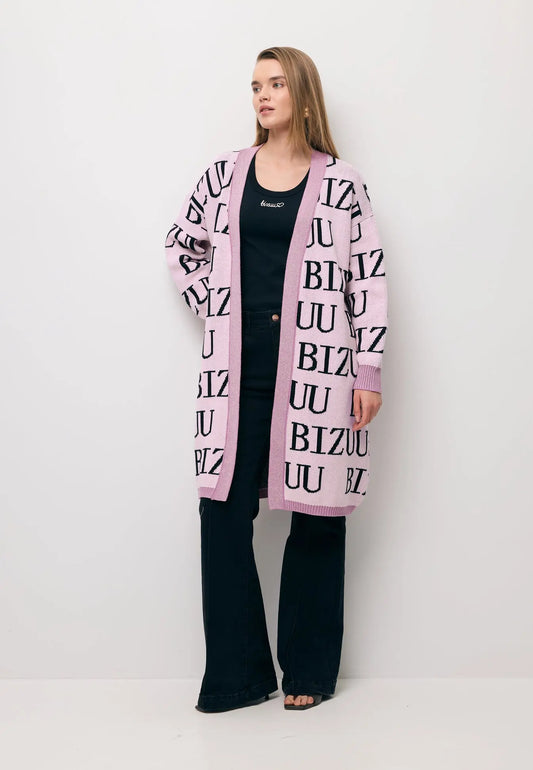 Długi kardigan CHIOS różowy