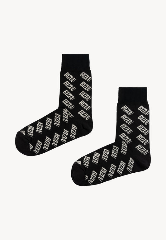 Czarne skarpetki bawełniane w logo SERAFIL