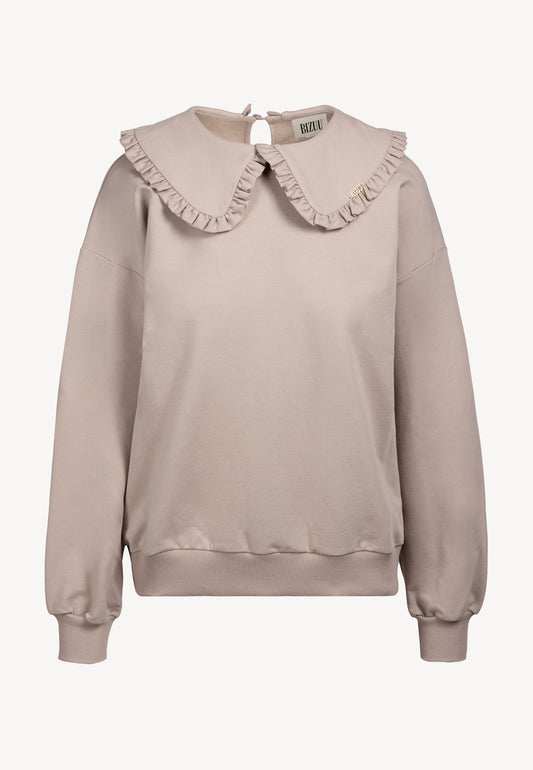 Zdjęcie beżowej bluzy z kołnierzem