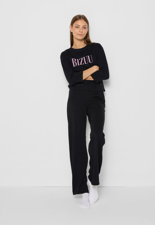 Czarna piżama z logo BIZUU