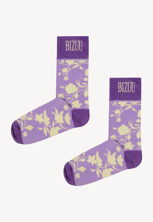 Fioletowe skarpetki w autorski print SERAFIL.
