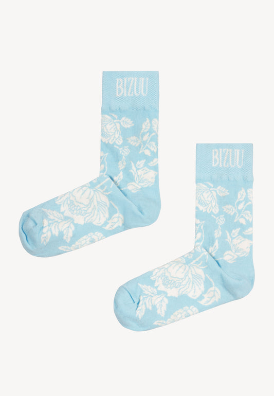 Turkusowe skarpetki w autorski print SERAFIL.