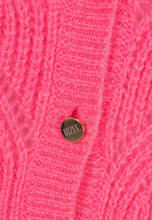 Sweter ażurowy rozpinany CLARA różowy
