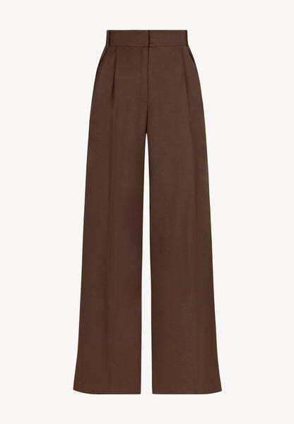 Eleganckie spodnie z szerokimi nogawkami BONNO brązowe
