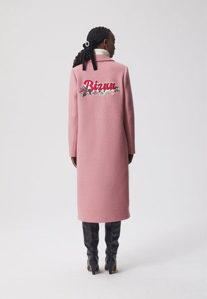 Płaszcz z naszywką na plecach z logo MAXIMA różowy