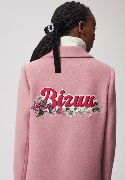 Płaszcz z naszywką na plecach z logo MAXIMA różowy