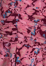 Spódnica mini z falbanami z wiskozy MEXICANA różowa
