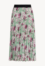 Spódnica plisowana midi z kwiatowym printem LIO zielona

