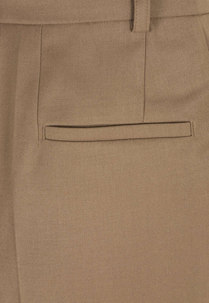 Spodnie garniturowe z szerokimi nogawkami BANOS beżowe