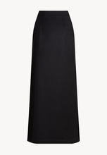 Spódnica maxi z tkaniny garniturowej zapinana na zamek VENTO czarna
