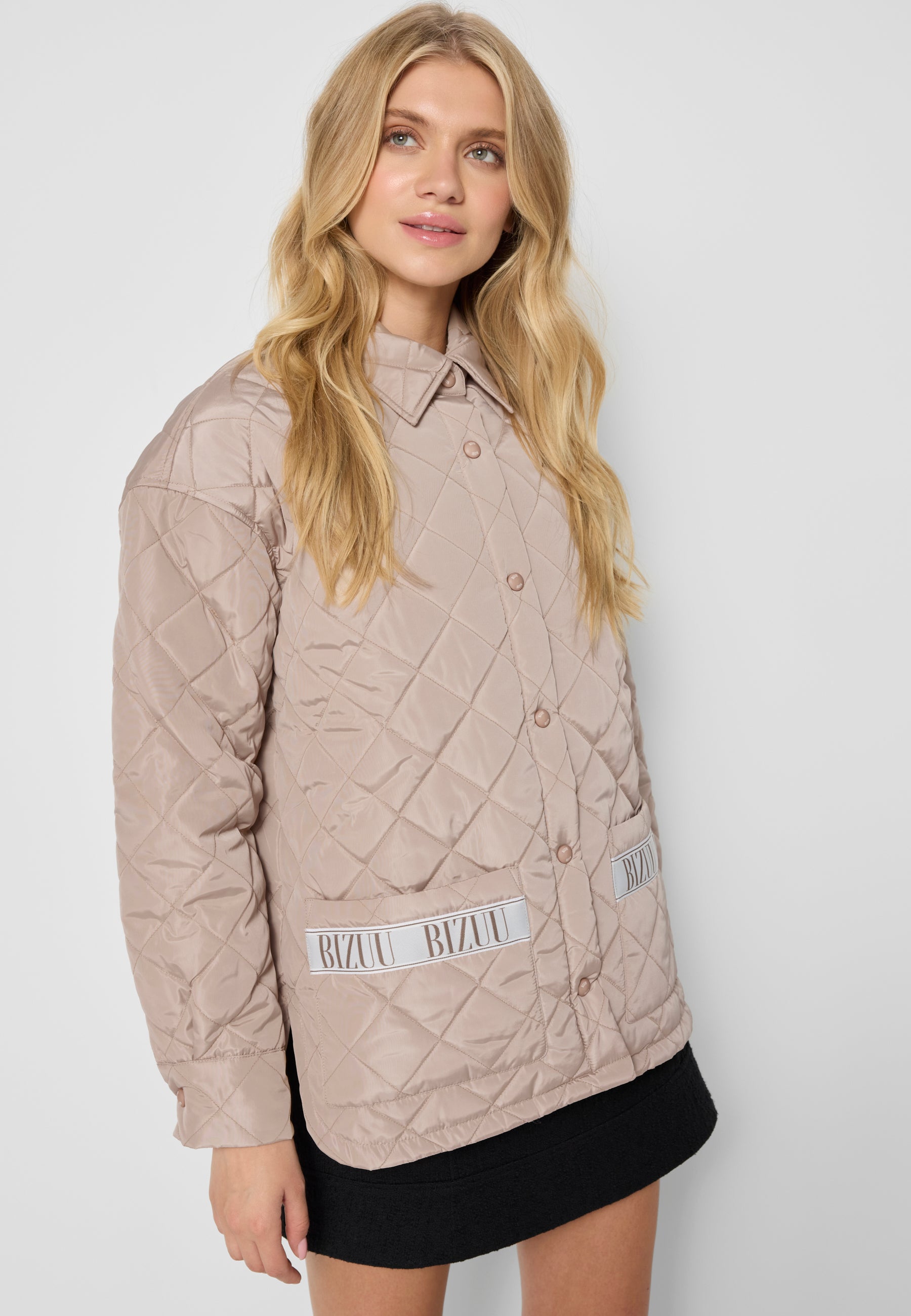 Kurtka pikowana wodoodporna z kołnierzykiem na stójce MARIN