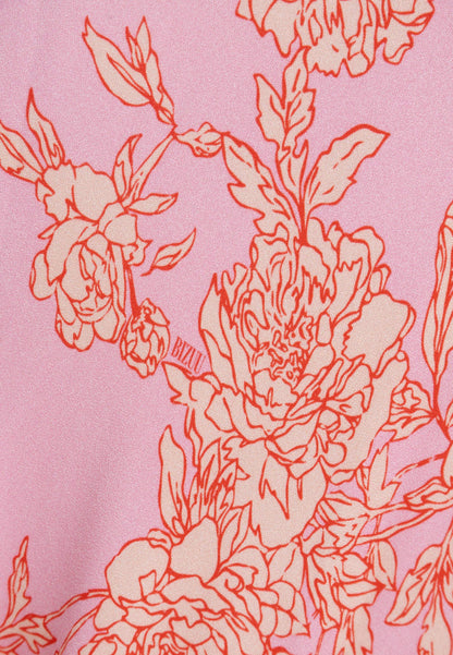 Spódnica midi w kwiaty z wiskozy BREE różowa