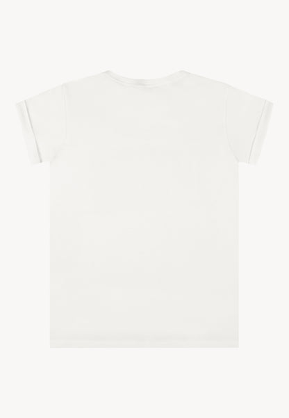 T-shirt z napisem JUNY biały