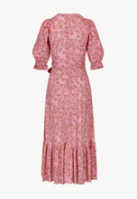 Sukienka midi kopertowa z bufiastymi rękawami i asymetrycznym dołem YVETTE
