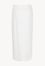 Spódnica ołówkowa maxi z rozcięciem na przodzie AKABA kremowa
