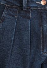 Krótkie spodenki jeansowe z szerokimi nogawkami MURCY granatowe

