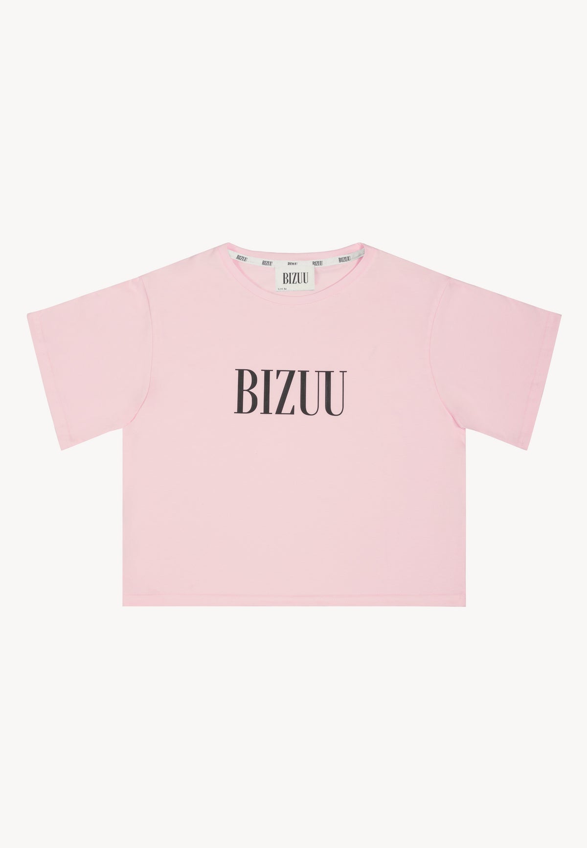 T-shirt ALEX od różowej piżamy z czarnym logo Bizuu.