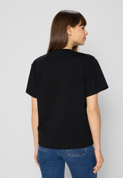 Czarny T-shirt oversize RALZA