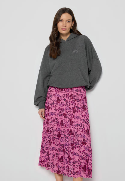 Grafitowa elegancka bluza oversize damska MAURA