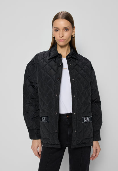 Czarna kurtka pikowana damska oversize MARIN
