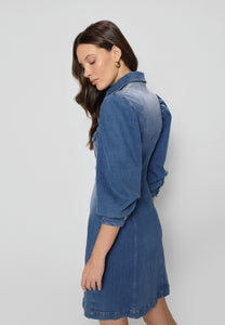 Niebieska sukienka jeansowa mini NIGANA
