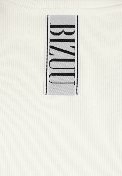 Kremowy top z logo bizuu ALEXIN