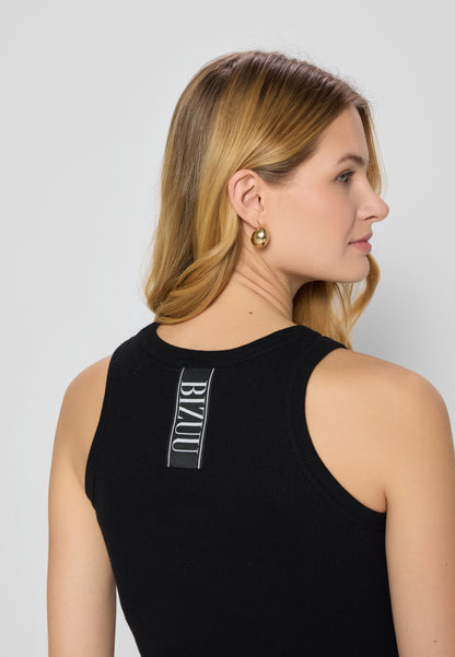 Czarny top z logo bizuu ALEXIN
