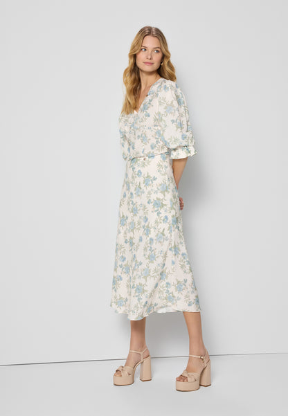 Kremowe body w kwiatowy print FLORES