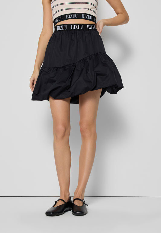 Czarna spódnica mini z logowaną gumą LILIBET