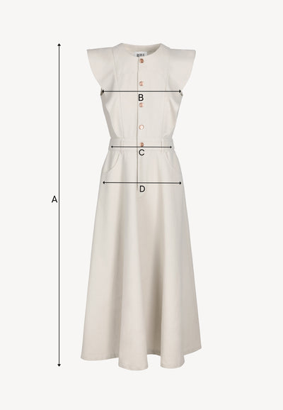 Beżowa sukienka midi AIDEN