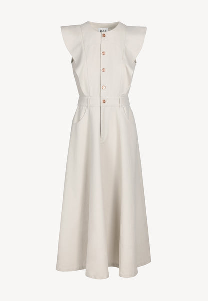 Beżowa sukienka midi AIDEN