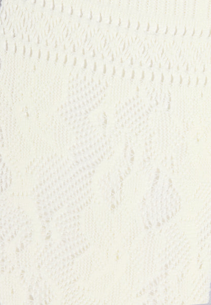 Dwupak ażurowych skarpetek AILEEN kremowe