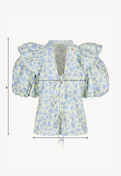 Bawełniana bluzka z wiązaniem ALIANNA kremowa