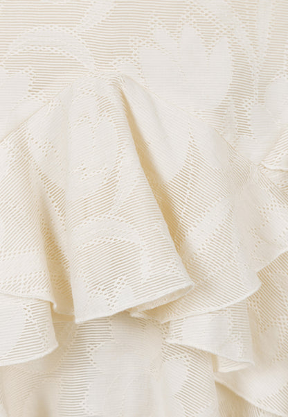 Kremowa spódnica mini z kwiatowym wzorem ANAIS