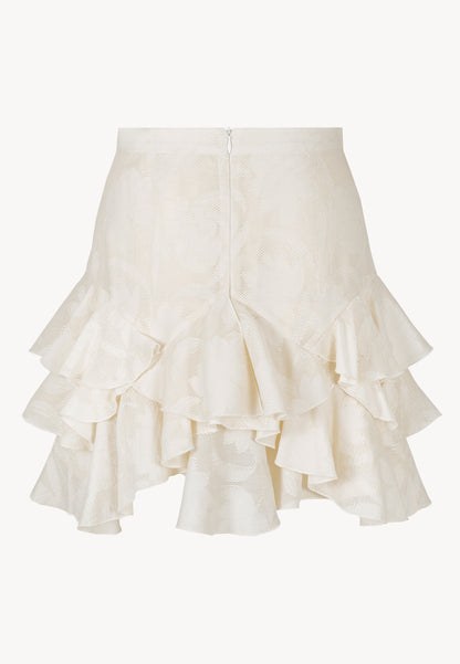 Kremowa spódnica mini z kwiatowym wzorem ANAIS