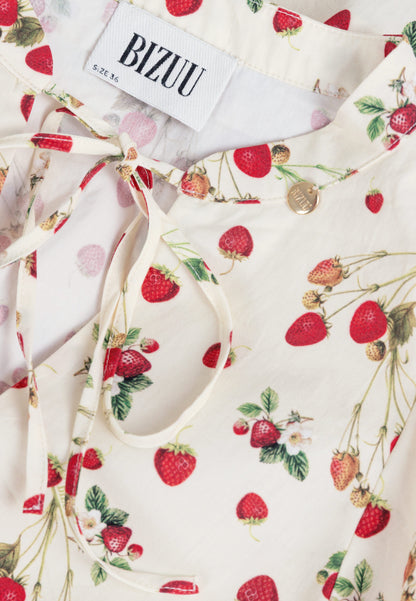 Kremowa bluzka w autorski print ANDRASSA